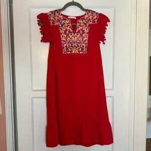 Kirundo Boho Women's Hippie Embroidered Summer Dress Size Medium